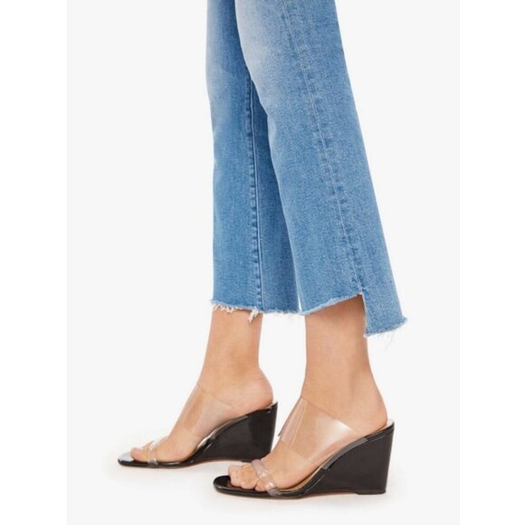 💕MOTHER💕 The Insider Crop Step Fray Jeans ~ Out Of The Blue 29 NWOT - Picture 3 of 16